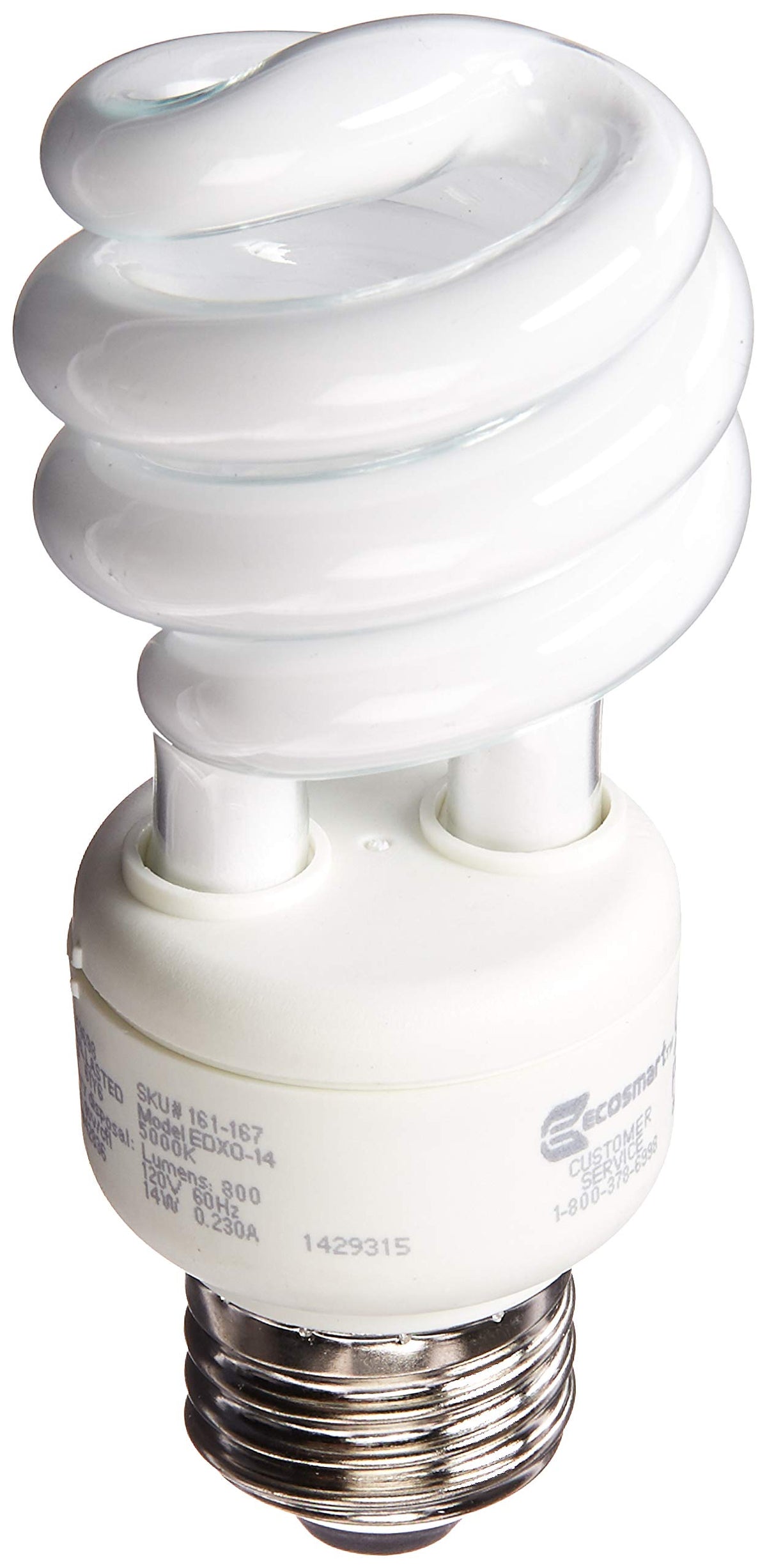 EcoSmart daylight CFL bulb in 4-pack brightens kitchens efficiently.