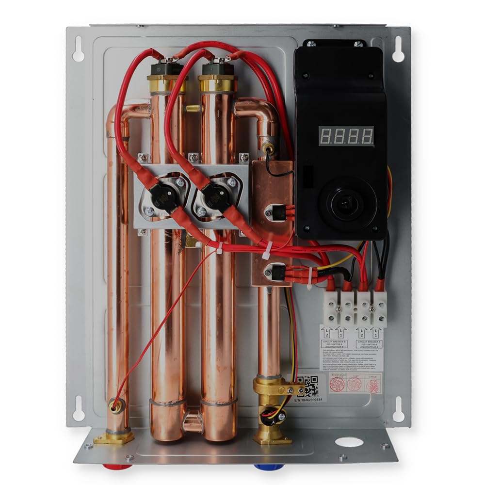 EcoSmart ECO 18 compact unit showcases 17 x 14 x 3.5 inches footprint.