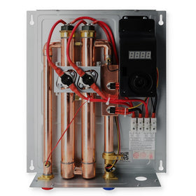 EcoSmart ECO 18 compact unit showcases 17 x 14 x 3.5 inches footprint.