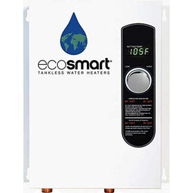 EcoSmart ECO 18 front view, space-saving wall unit ready for installation.