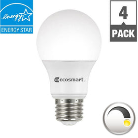 EcoSmart LED bulb instant-on omni-directional for bright, even room coverage.