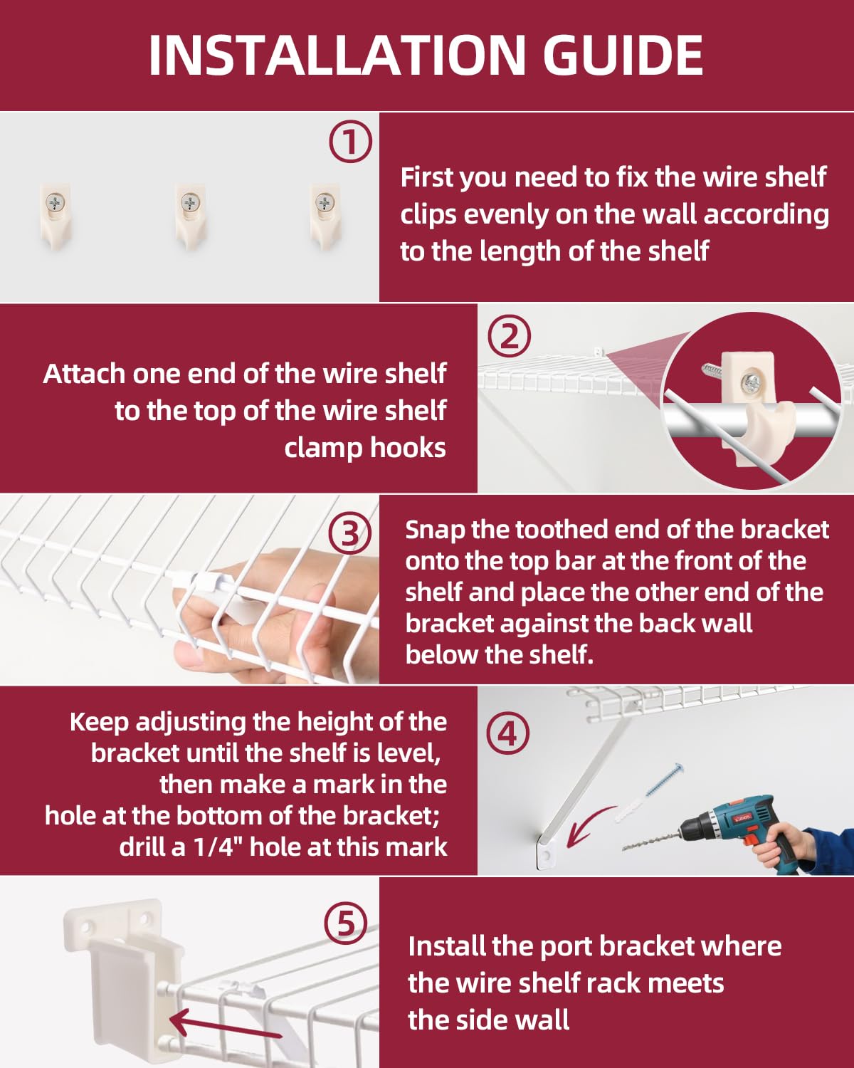 EcoSweep easy installation kit enabling fast, tool-free shelving setup.