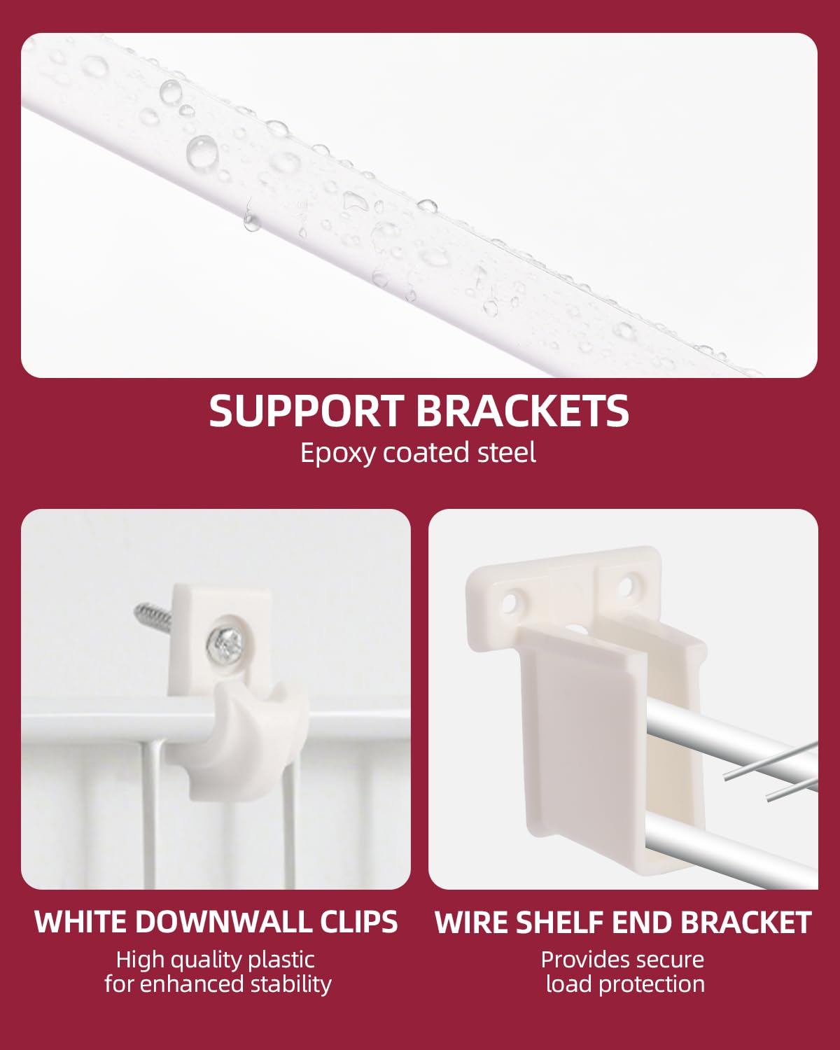 EcoSweep rust-proof metal kit for durable pantry, laundry, and garage shelves.