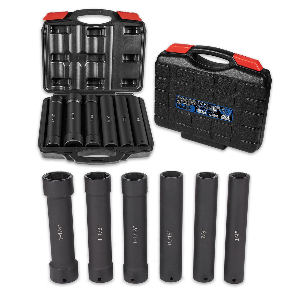 E-cowlboy deep-well socket 3/4in 6in length for hard-to-reach bolts.