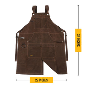 ecoZen Lifestyle 16oz waxed canvas apron cell phone pocket keeps phone secure