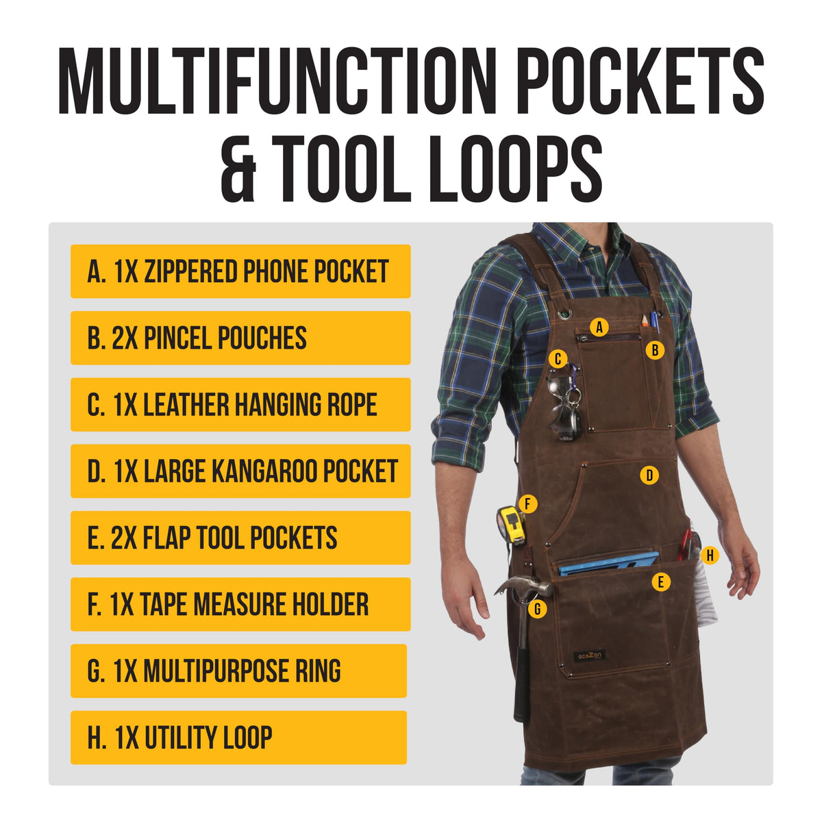 ecoZen Lifestyle shoulder harness distributes weight for comfortable wear.