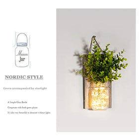 ECTY LED fairy lights inside mason jar provide soft glow for evenings.