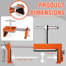ECY cabinet clamps 2-pack side profile highlights durable aluminum construction for cabinet projects