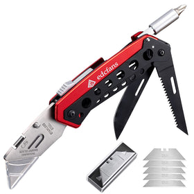 edcfans folding utility knife box cutter in hand for safe box opening