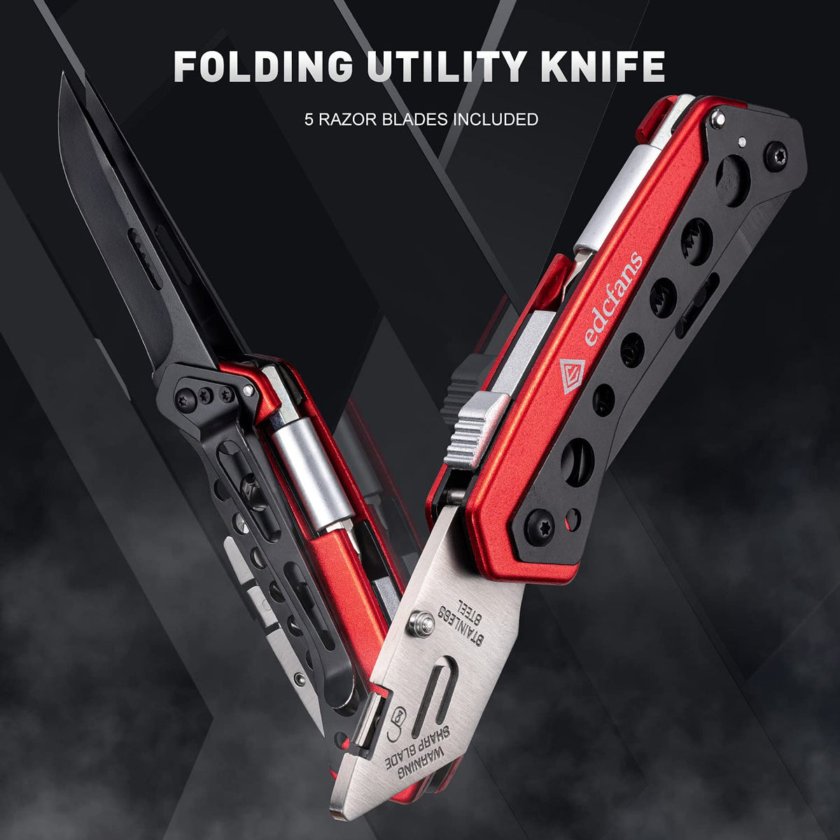 edcfans folding knife with saw attachment for light cuts