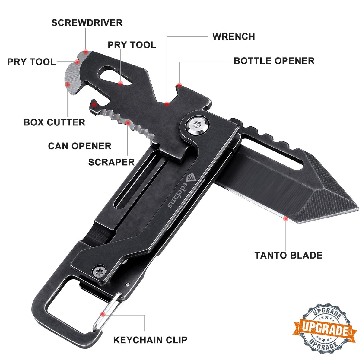 edcfans keychain knife bottle opener ready for on-the-go drinks.