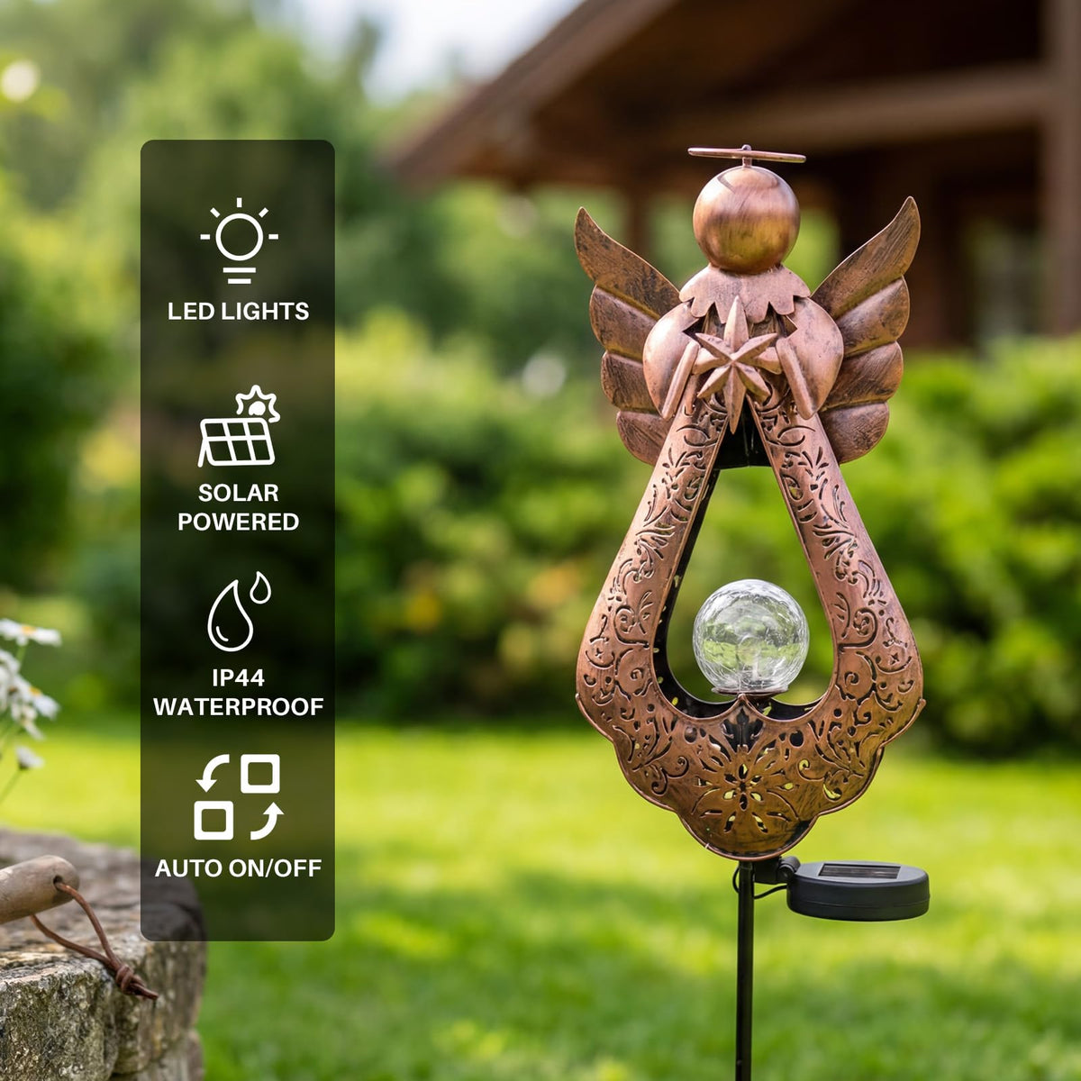 Edenseelake garden decor stake with LED for pathways and patios