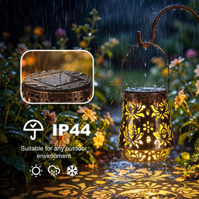 Edenseelake lanterns showcasing solar panel and sensor