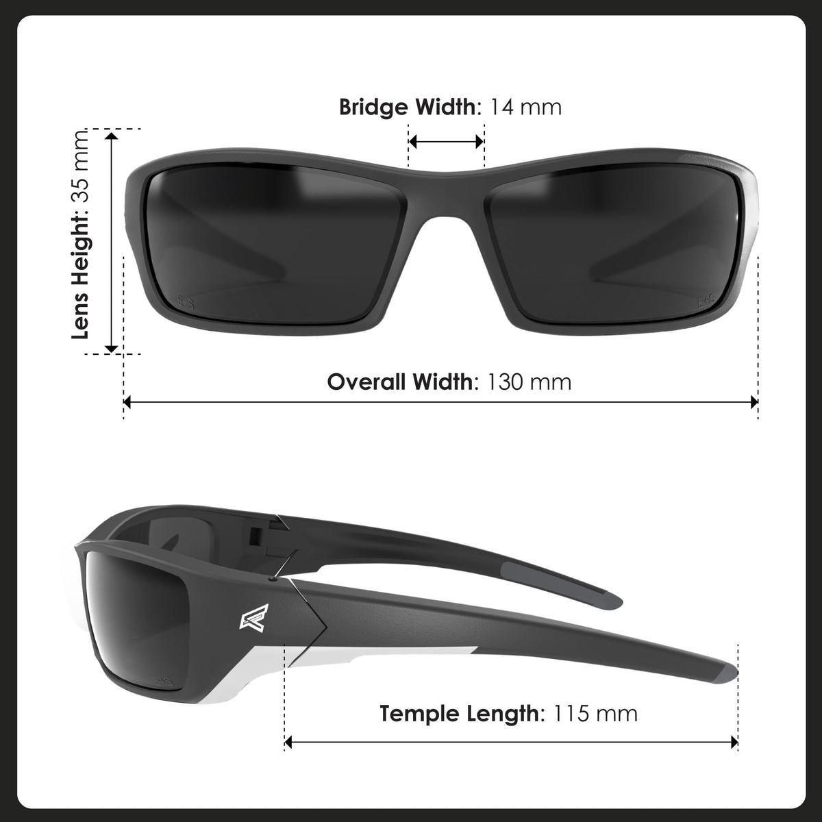 EDGE Reclus non-slip temple design keeps glasses secure during activity