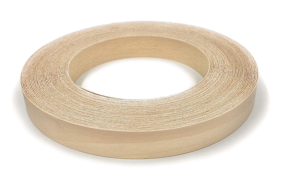 Edge Supply Birch 3/4in edge band on a roll provides a durable, seamless cabinet edging.