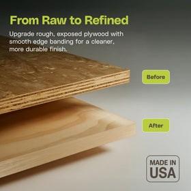 Edge Supply compatible surfaces include plywood, MDF, and metal ready for finishing