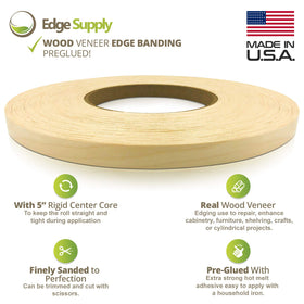Edge Supply Made in USA birch edge banding for durable finishes.