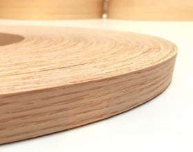 Edge Supply pre-glued hot melt Red Oak edge band for fast bonding