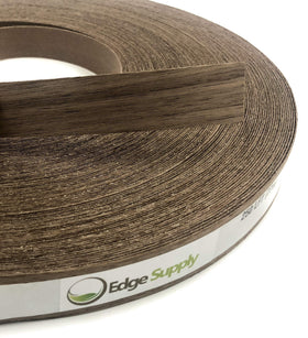 Edge Supply Walnut veneer being applied with an iron-on method on curved surface