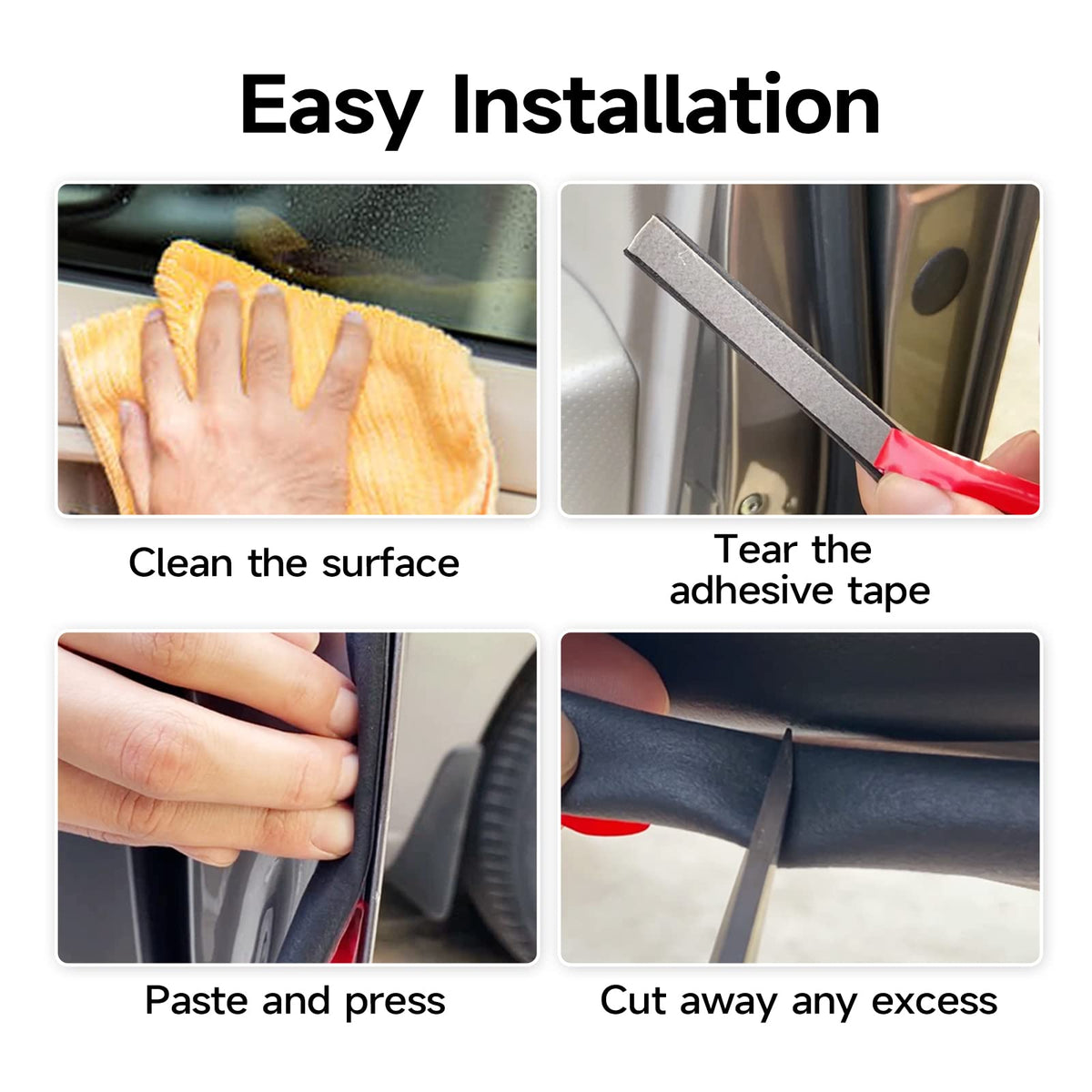 EdgeSeal D-Shape seal strip along a home window for better sealing.