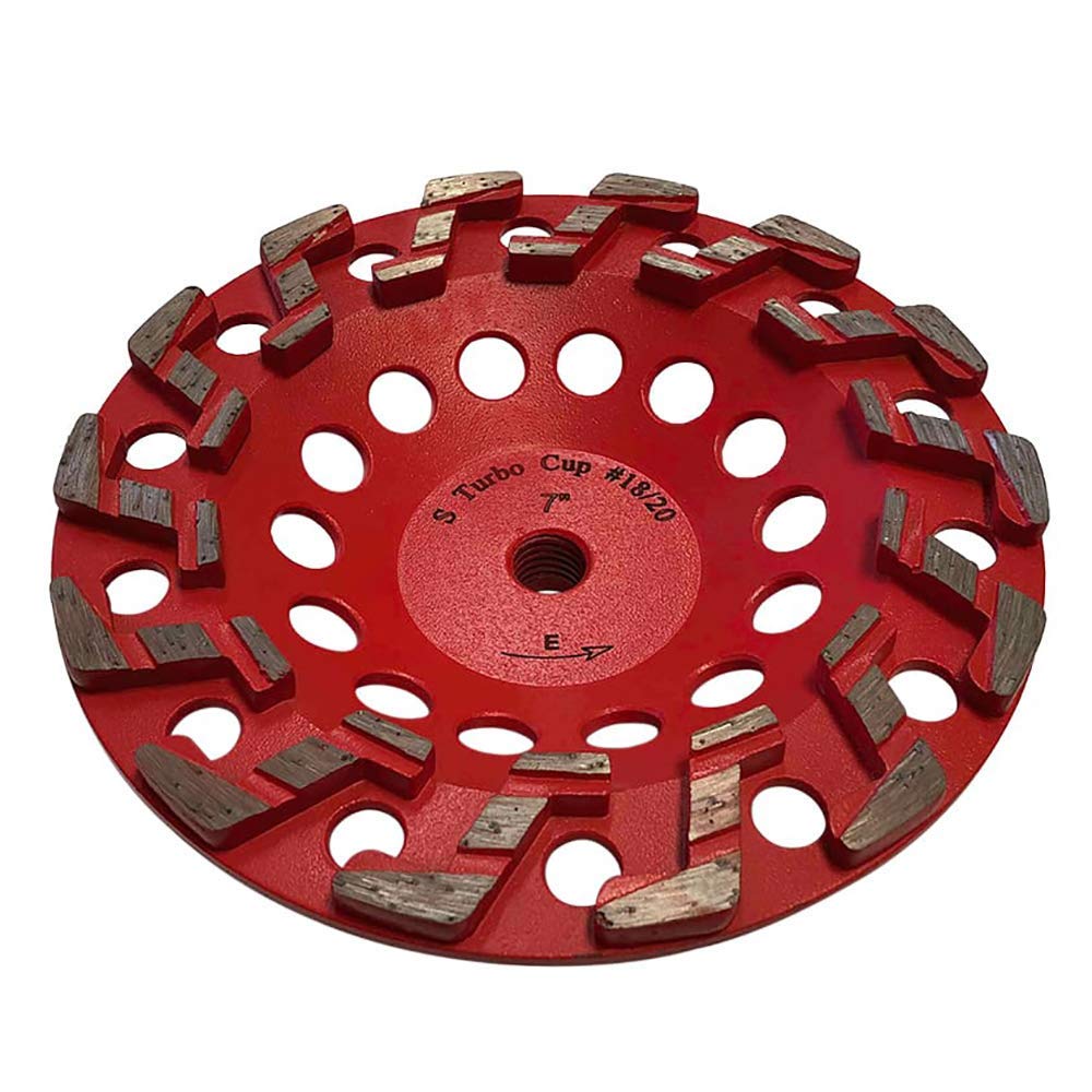 EDiamondTools 7-inch diamond grinding wheel close-up showing aggressive concrete removal