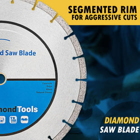 EDiamondTools 7-inch segmented blade excels at masonry cuts with versatility.