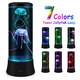 EDIer Jellyfish Lamp Ocean Projector mode casts a shimmering underwater ceiling display.