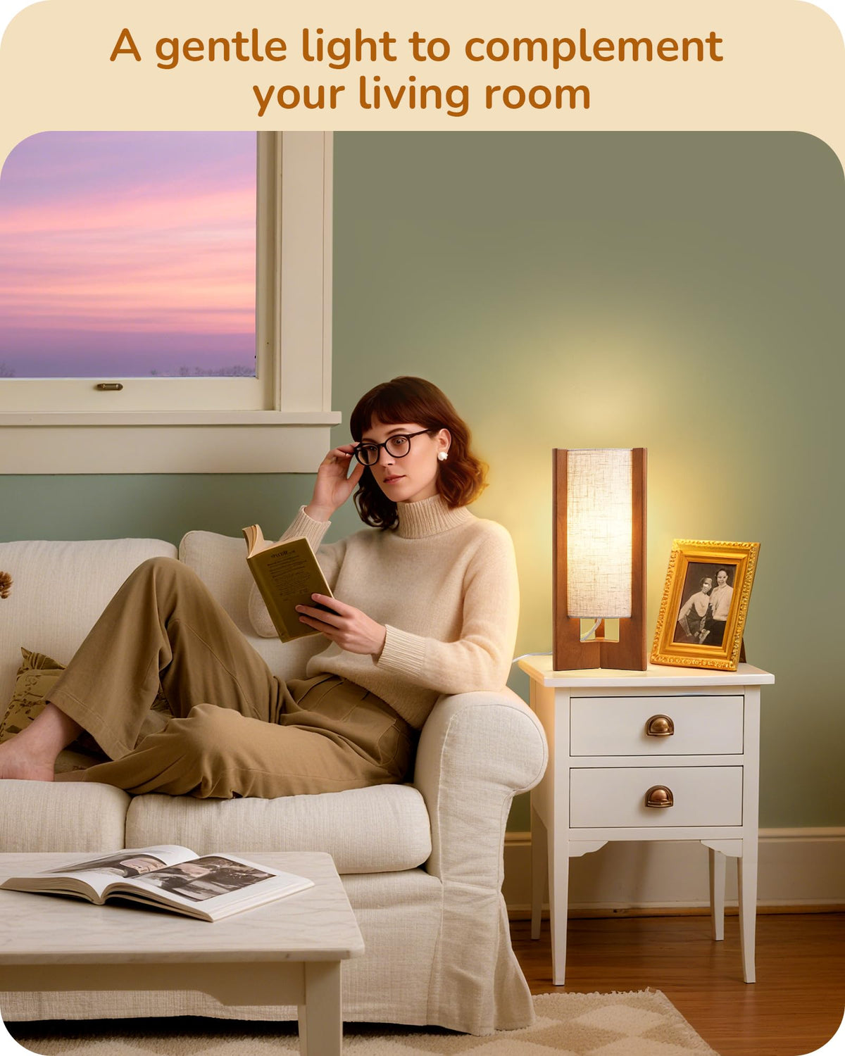 EDISHINE bedroom setup highlights warm, inviting ambiance.