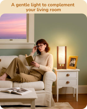 EDISHINE bedroom setup highlights warm, inviting ambiance.