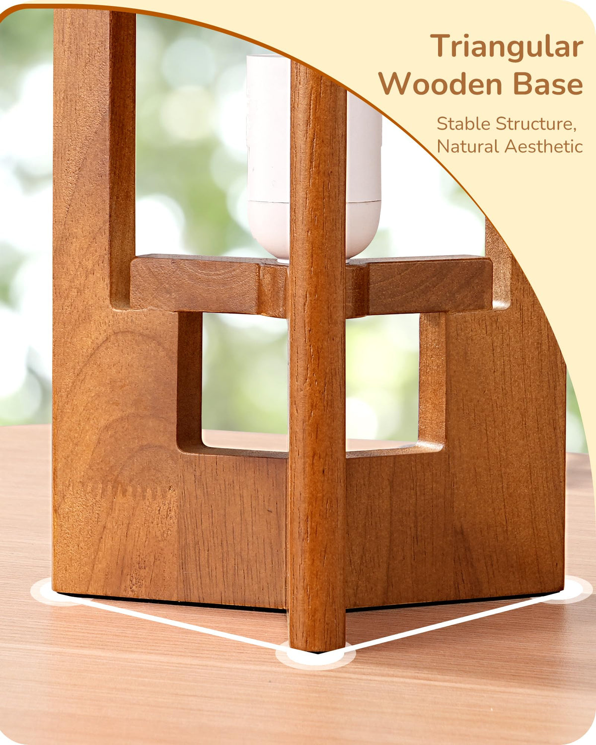 EDISHINE lamp with beige linen shade offers soft, diffuse light for reading.