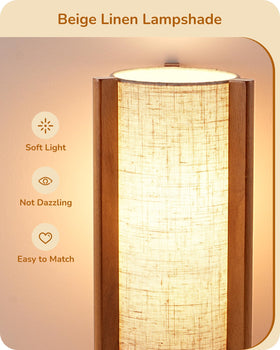 EDISHINE lamp side-angle view shows slim profile for small spaces.