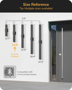 EDISHINE 23.6-inch outdoor wall light backlit glow adds ambient exterior lighting