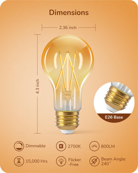 EDISHINE 8W, 700LM bulb for energy-efficient brightness.