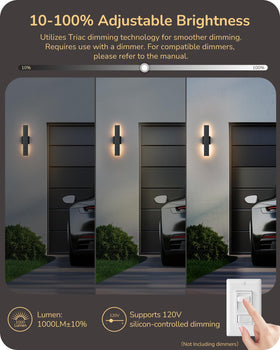 EDISHINE backlit LED outdoor light for soft, glare-free illumination