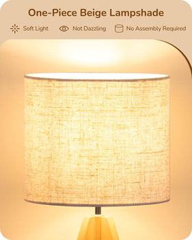 EDISHINE bedroom lamp compact footprint fits tight spaces.