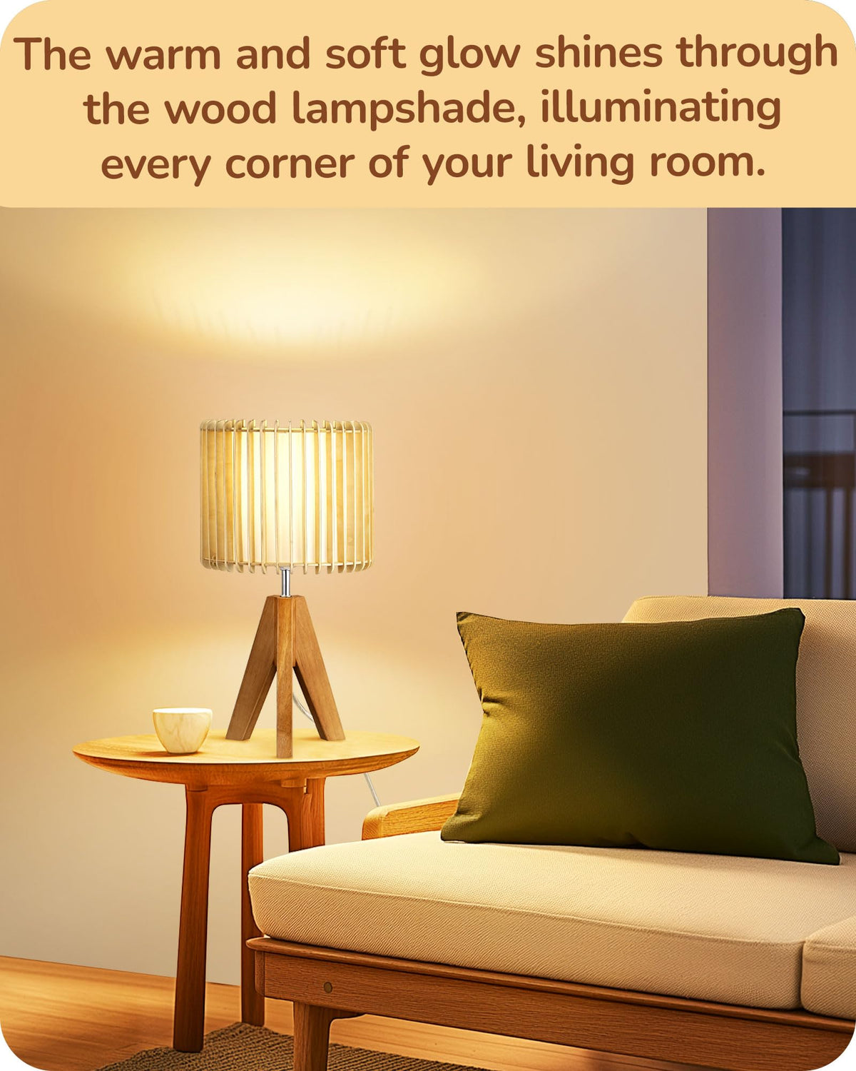 EDISHINE bedside lamp in a cozy bedroom setup suitable for reading.