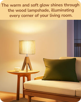EDISHINE bedside lamp in a cozy bedroom setup suitable for reading.