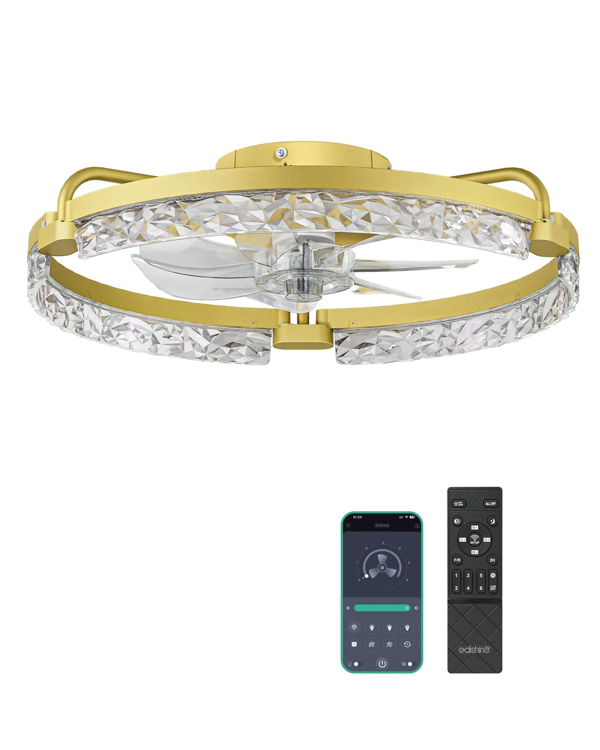 EDISHINE quick 5-minute installation in bedrooms or living spaces.