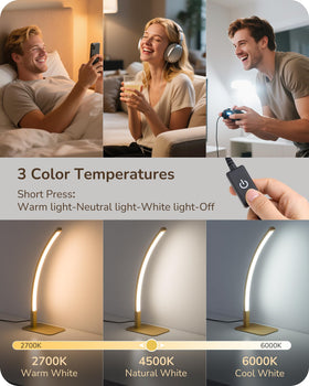 EDISHINE lamp offers three color temperatures with gradual dimming
