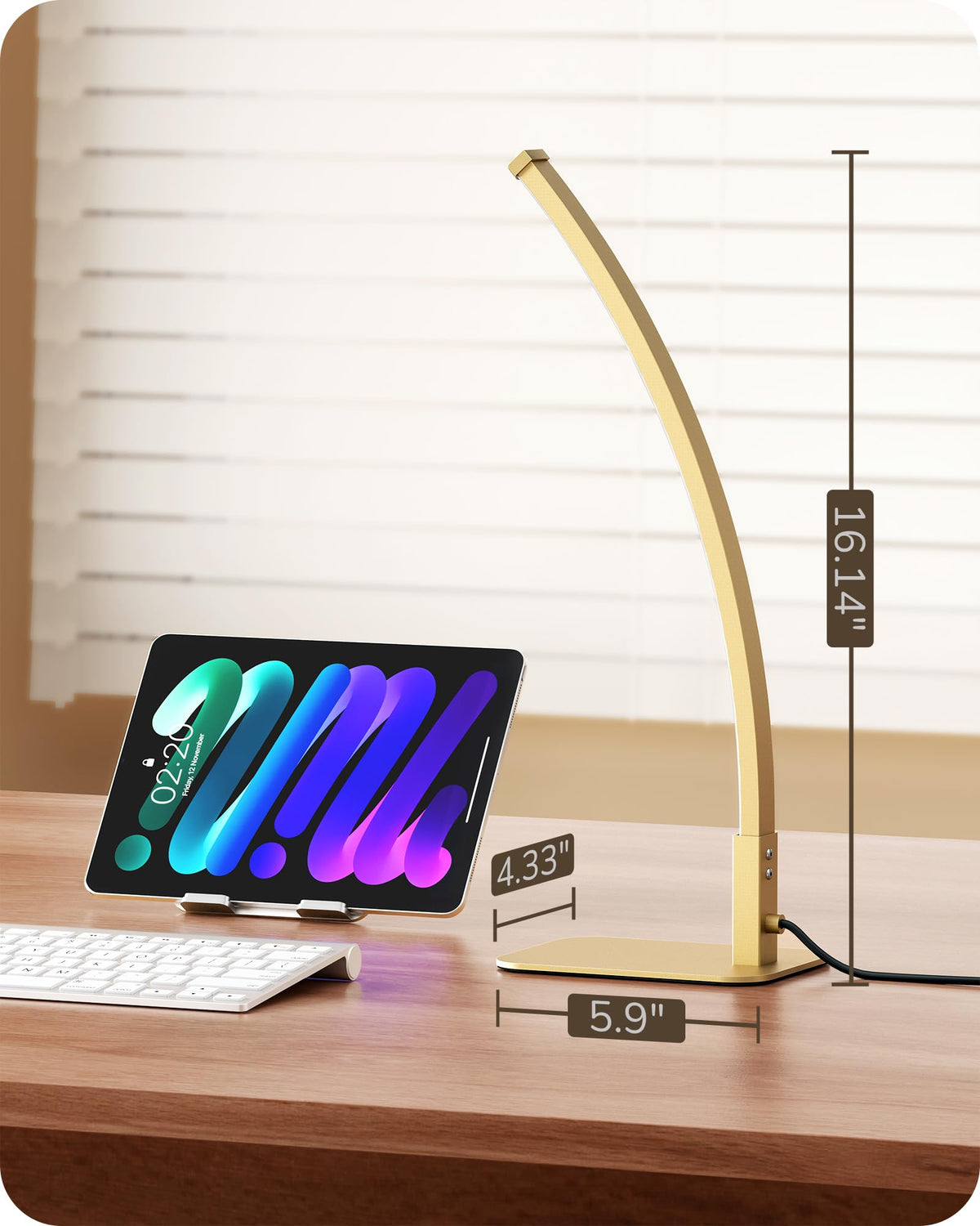 EDISHINE lamp suited for bedroom, living room, and home office setups