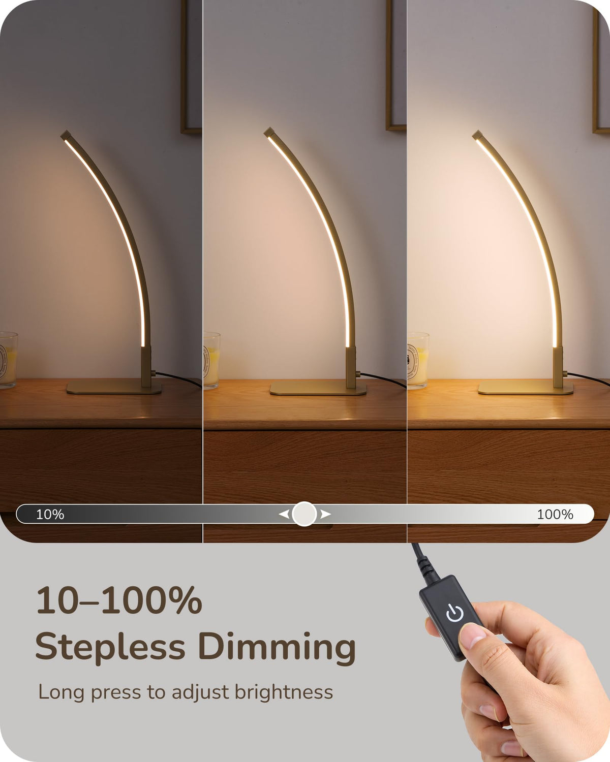 EDISHINE lamp base stays stable on nightstands, desks, or end tables