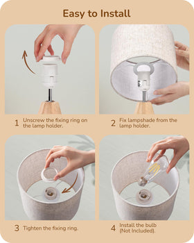 EDISHINE easy-assembly lamp for quick setup on any table.