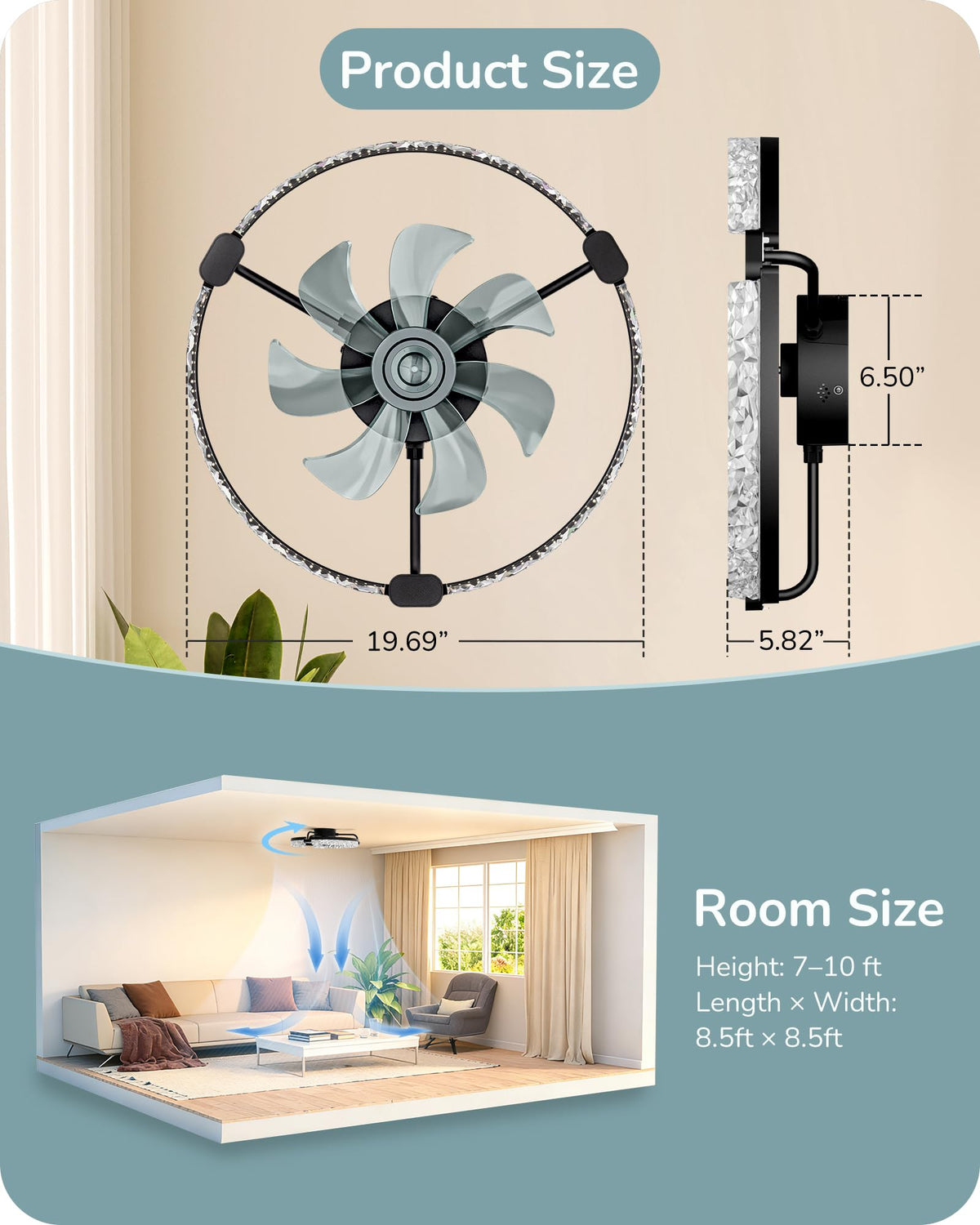 EDISHINE quick 5-minute install with safe enclosed blades.