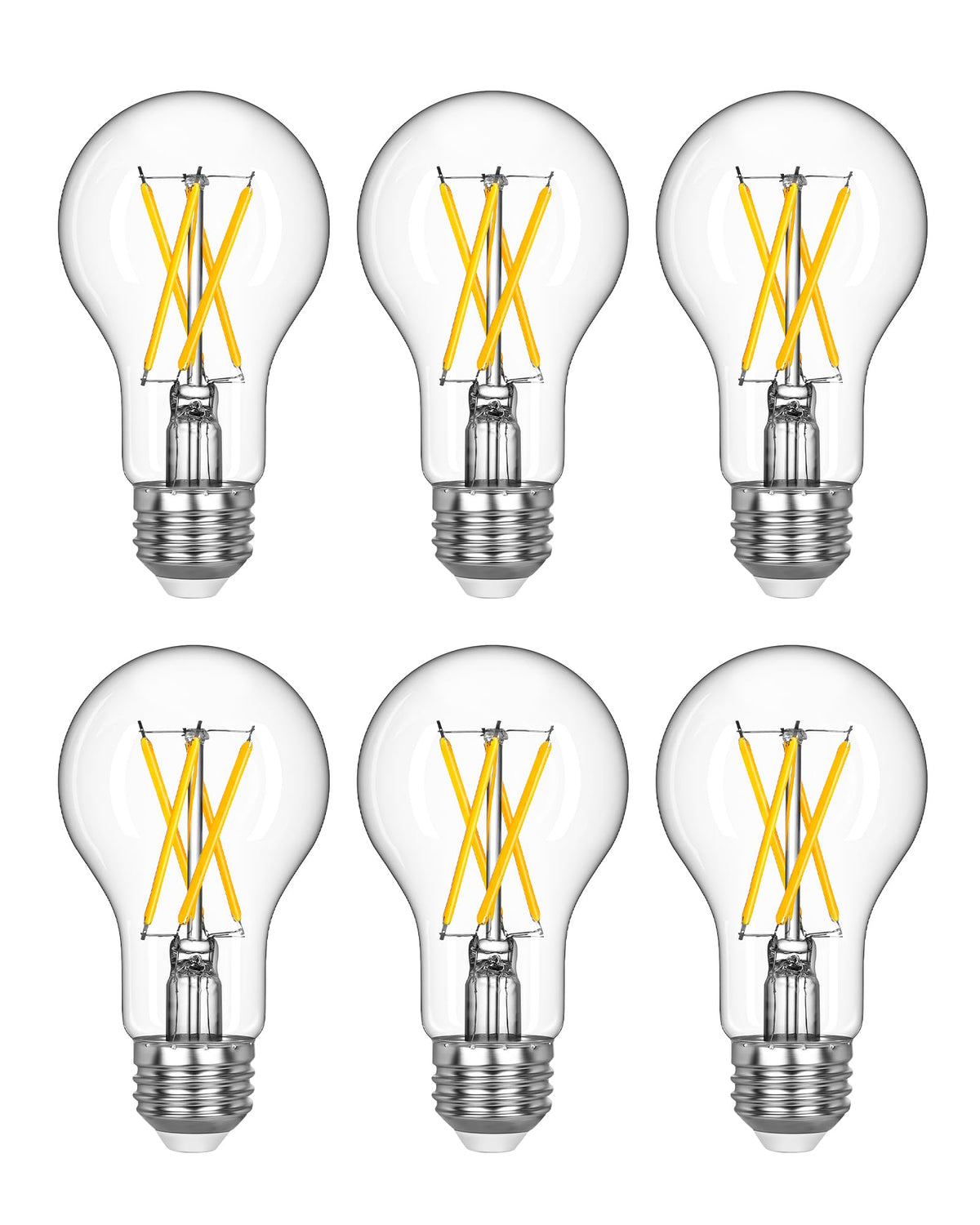 EDISHINE Edison bulbs with clear glass for vintage ambiance in chandeliers