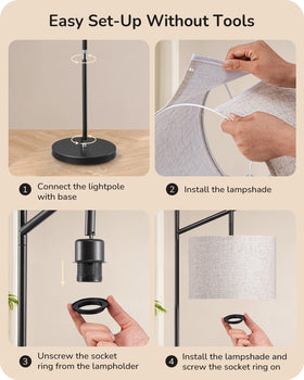 EDISHINE lamp with 78.7-inch cord offers flexible placement