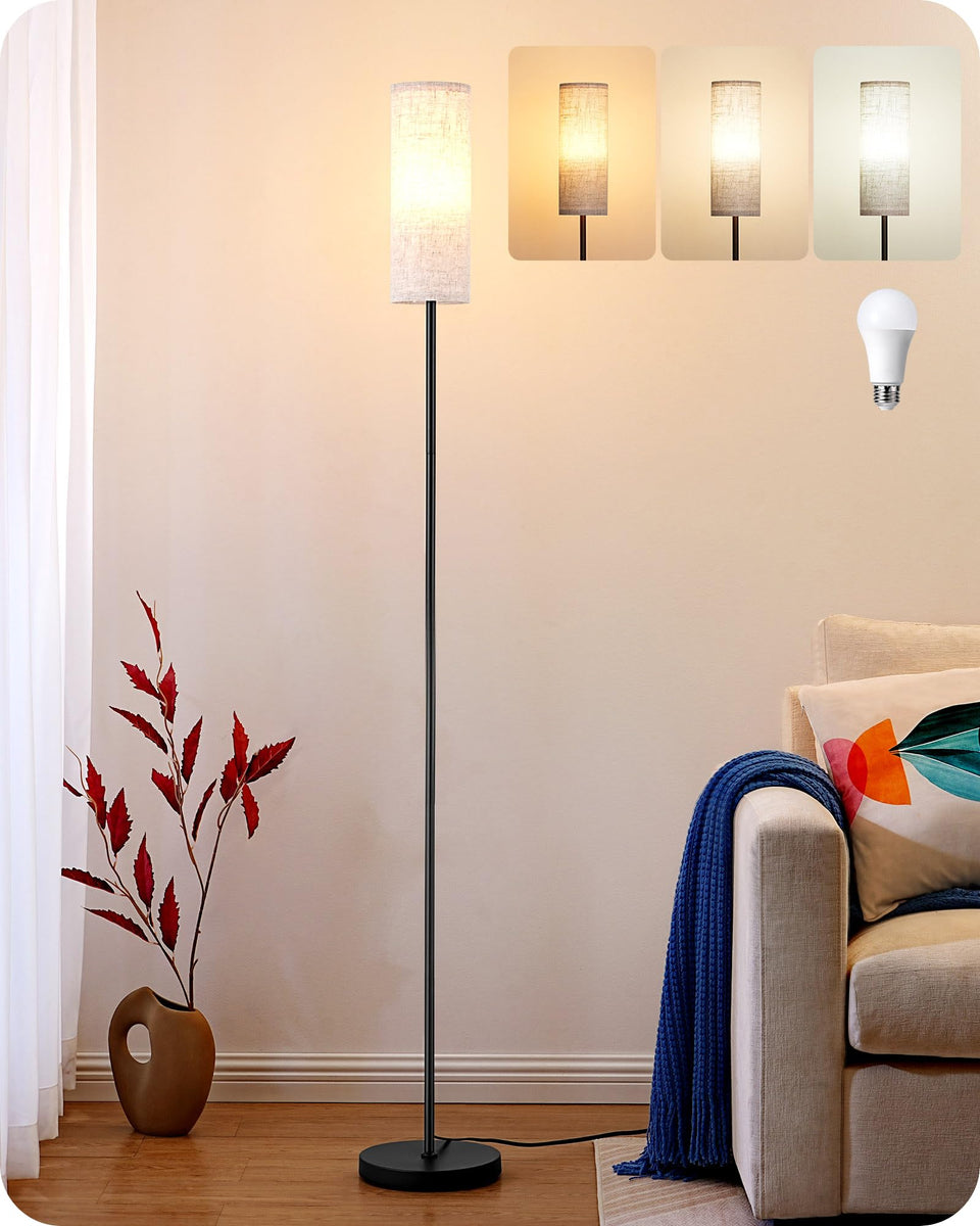 EDISHINE floor lamp base and pole highlight sturdy construction for safe use.