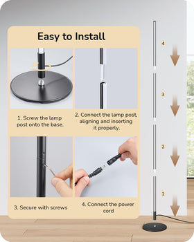 EDISHINE floor lamp color temperature range from warm to cool ambiance