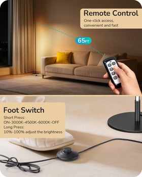 EDISHINE floor lamp height adjustable to fit seating and desks