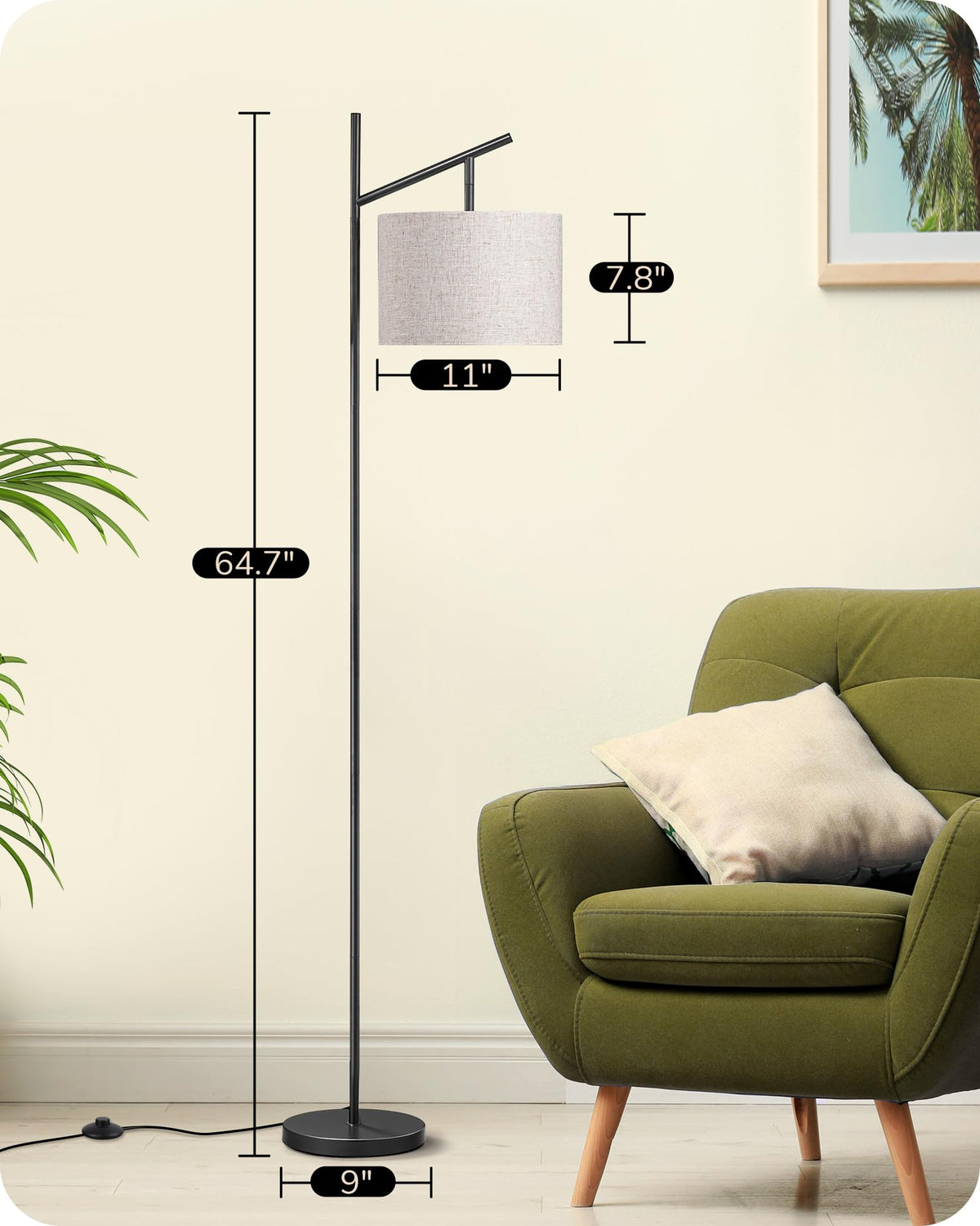 EDISHINE linen shade adds soft, diffused light