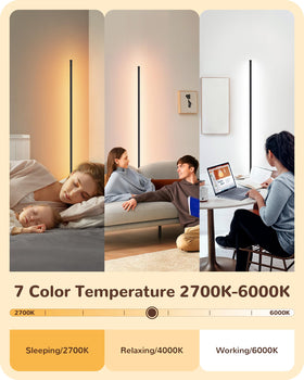 EDISHINE floor lamp shade close-up highlighting modern design and ambient glow